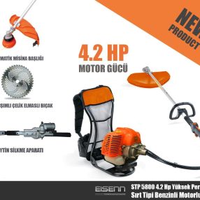 Eısenn STP 5800 4.2 Hp Zeytin Silkme Makinası + Sırt Tipi Benzinli Motorlu Tırpan